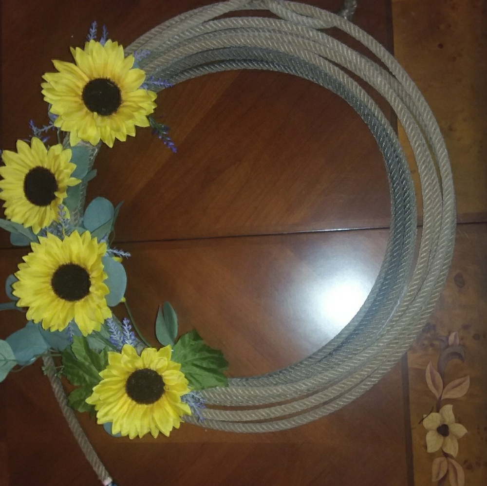 Sunflower rope wreath